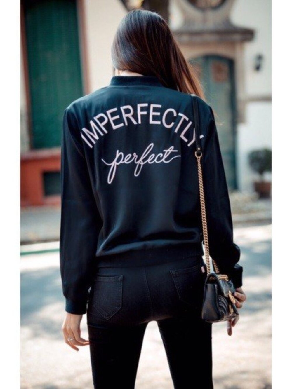 Forever 21 Imperfectly Perfect Bomber Small S